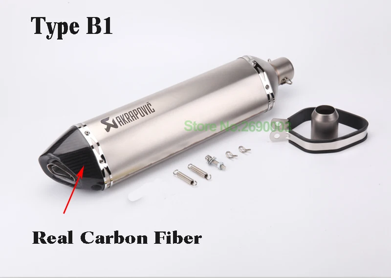 Мотоцикл Akrapovic лазерный логотип выхлопной Впускной 51 мм мотоцикл выхлопной трубы глушители Escape с углеродным выхлопным наконечником и дБ убийца
