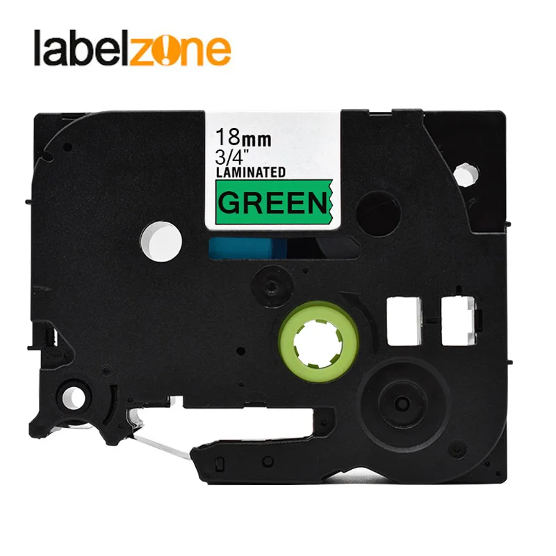 18mm tze741 black on green label tape Compatible Brother p-touch printers tze laminated tze-741 tz571 ribbon | Компьютеры и офис