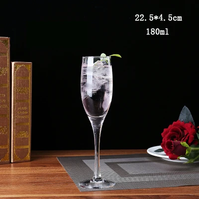 A1 180ml 2pcs Без содержания свинца кристалла Стекло чашки Шампанский флейт серийный красное вино Стекло es коктейльное Стекло Кубок подарки на свадьбу, день рождения чашки 2 шт - Цвет: A1 180ml 2pcs