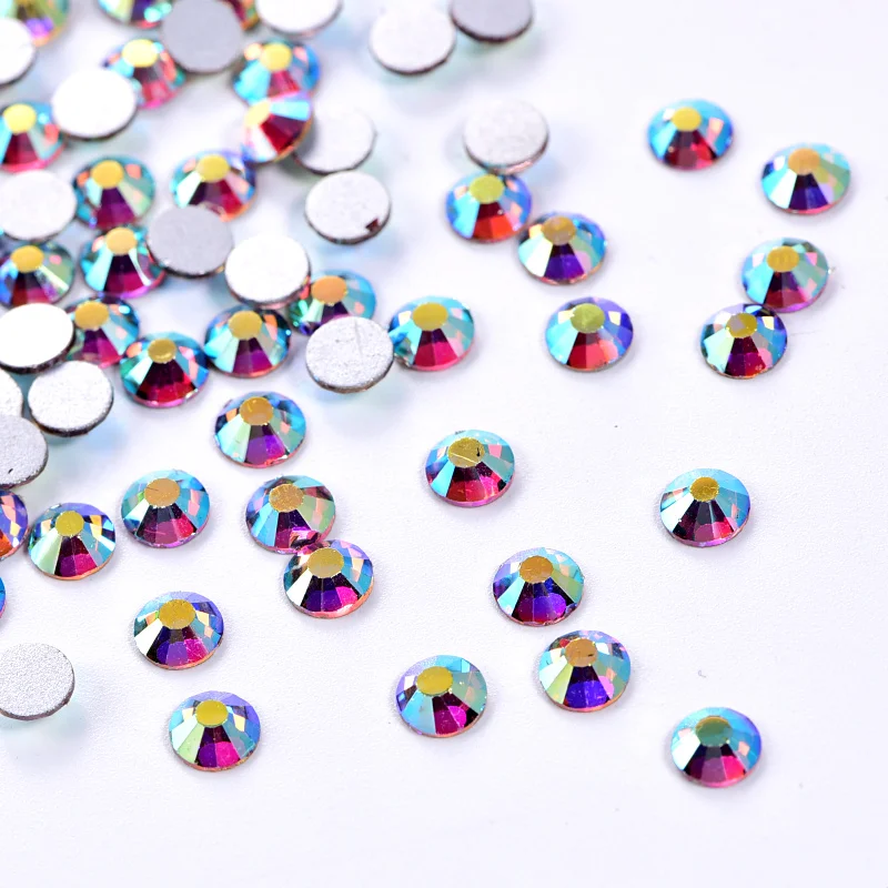 5 размеров бутик синий без горячей фиксации стразы с плоской задней стороной