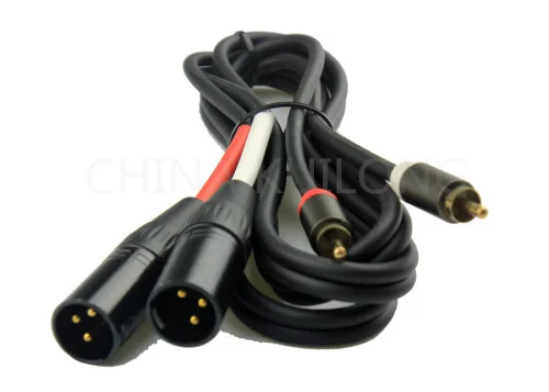 

Brand New wholesale 50PCS/LOT KL Pro Audio 10FT 2* RCA to 2* XLR male Cable