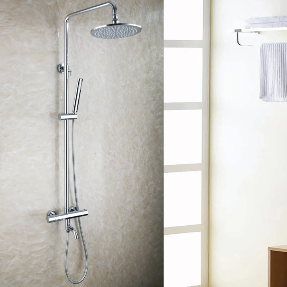 Латунная Ванна Носик 10 дюймов Круглая Термочувствительная Светодиодная насадка