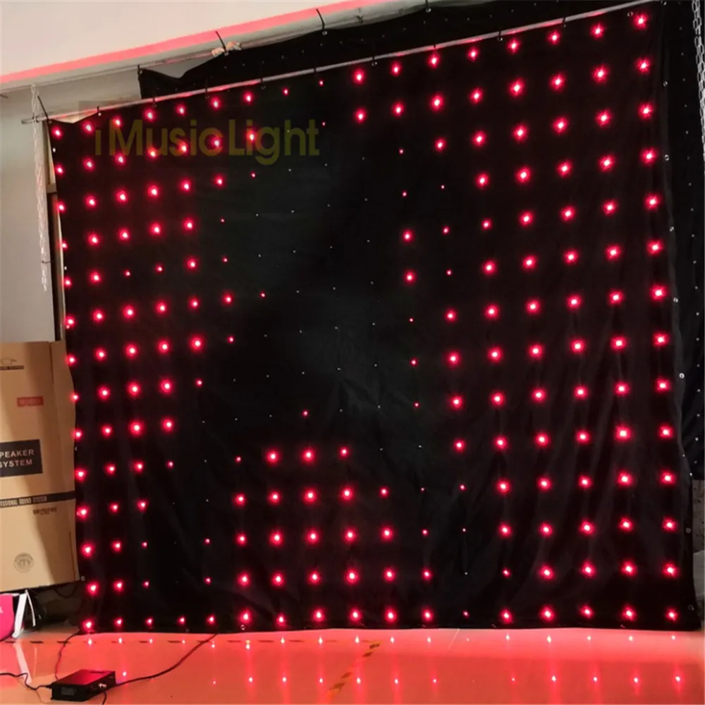 Светодиодная видеозанавеска P18 2 5 м * 3 с контроллером DMX 60 анимированных узоров