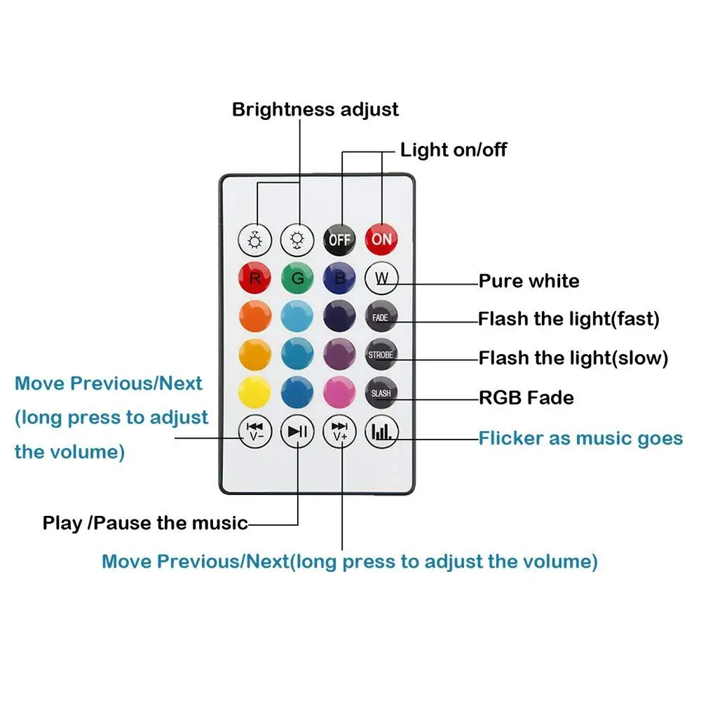 ADDKEY Bluetooth умный динамик 21 LED белый + RGB лампа умная Музыка Аудио пульт