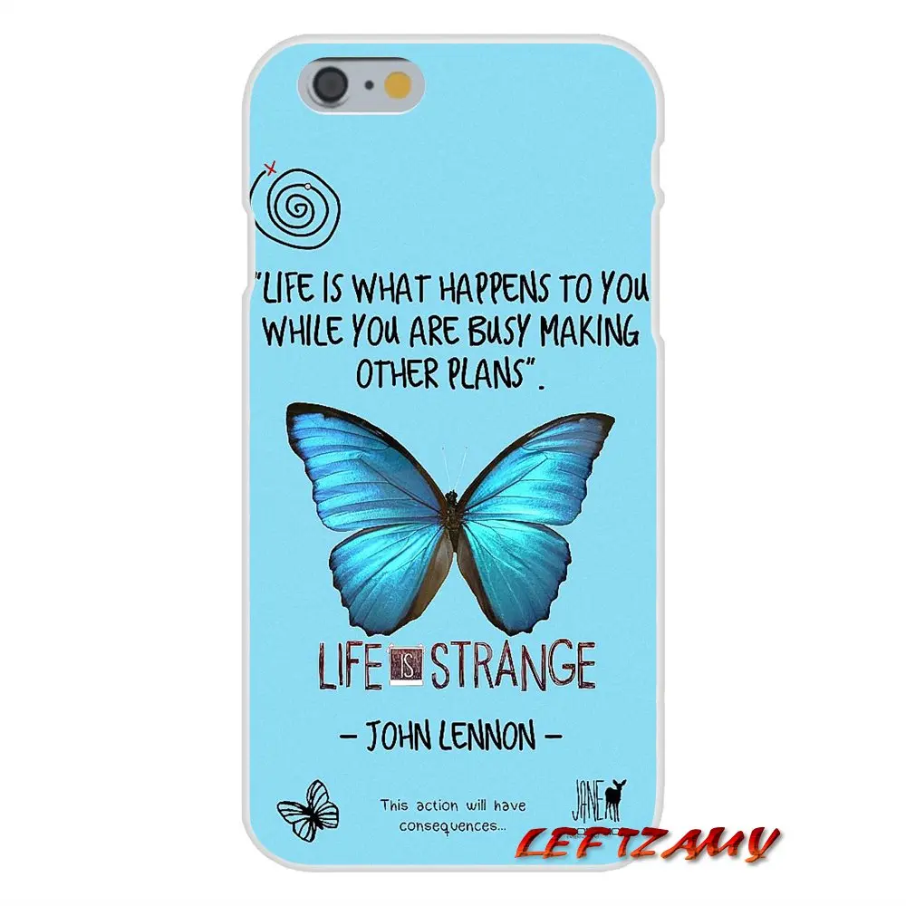 Для iPhone X 4 4s 5 5S 5C SE 6 S 7 8 Plus Life Is stranna butterfly гибкие аксессуары чехлы для