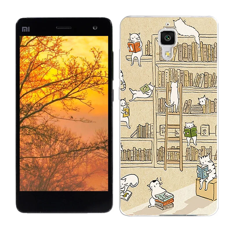 Мягкий силиконовый чехол для Xiaomi mi 4, чехол s, чехол для Xiaomi mi 4, чехол с пейзажем, ТПУ, чехол для телефона Xiao mi M4