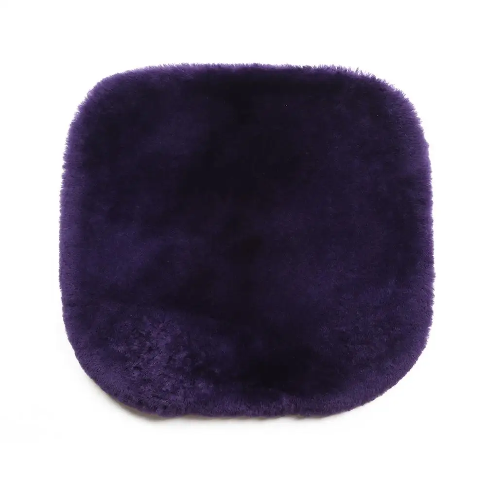 1Pcs Purple Чехол для автомобильного сиденья, универсальный размер, подушка для автомобильного сиденья, настоящая австралийская стриженная овчина - Название цвета: 1Pcs Purple