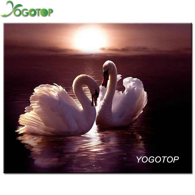YOGOTOP Алмазная Вышивка Два украшенное лебедем для стразы ремесла Сделай Сам