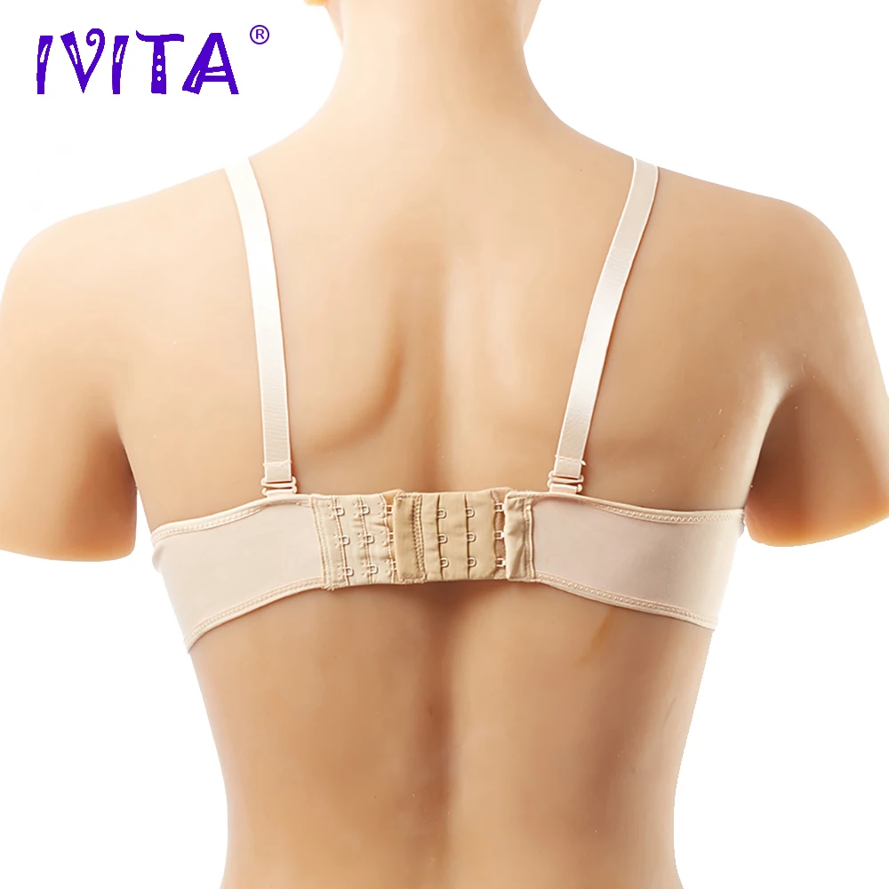IVITA 1200 г КАПЛЕВИДНАЯ Реалистичная силиконовая форма груди с лямками для
