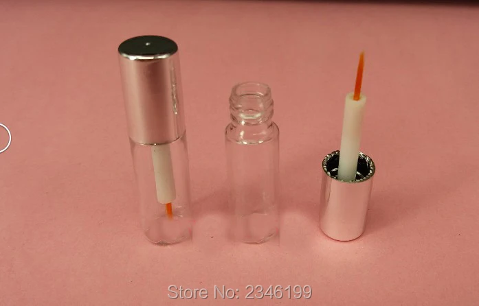 

1.2ML 100pcs/lot DIY Empty Eyeliner Tube with Silver Cap, Sample Clear Eyeliner Refillable Tube, Mini Eye Glue Packing Tube