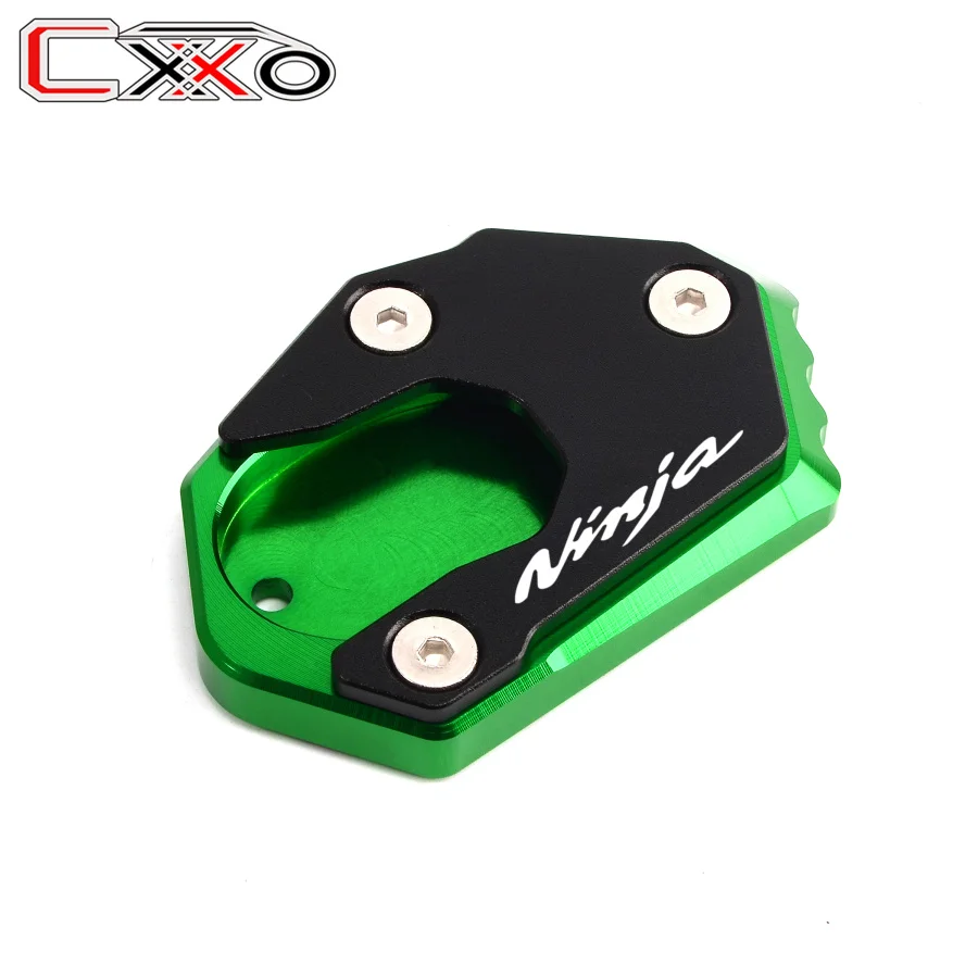 green Коллекции для KAWASAKI NINJA 250 ниндзя 300 650 1000 Z800 Z1000 Z900 ЧПУ подставки подножка сбоку увеличить расширение - Цвет: green