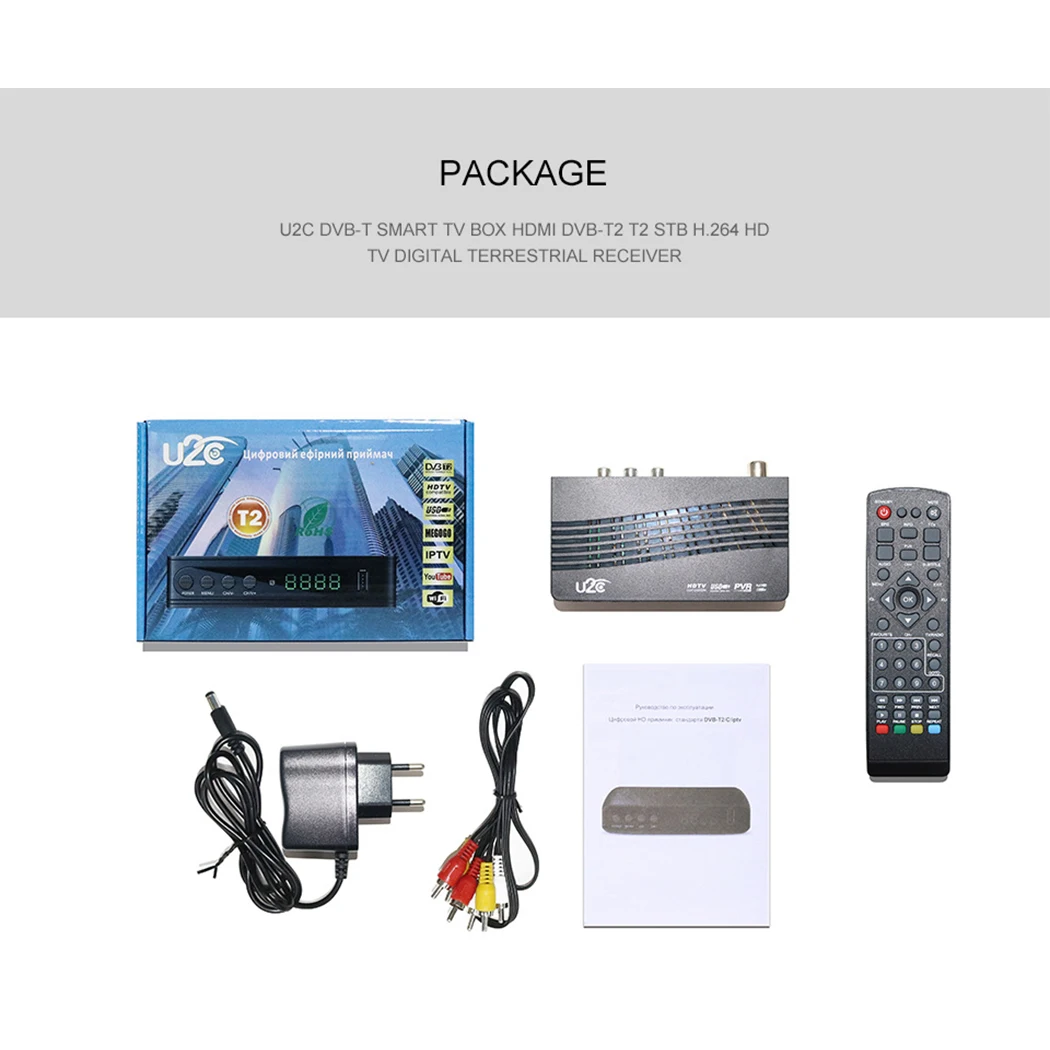U2C dvb t2 tv tuner тв приставка для России тюнер Wifi receiver vga цифрового iptv HD TV Box c Служба
