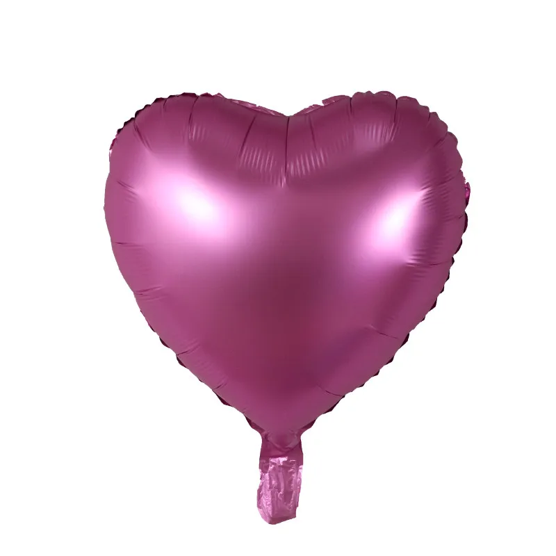 pink 10 шт 18 дюймов хромированный металлический шар Сердце Звезда Круглый матовый Гелиевый шар принадлежности для украшения свадебной вечеринки день рождения шары душ - Цвет: pink