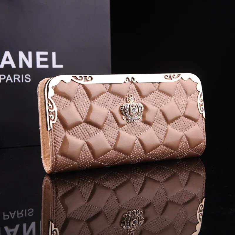 Роскошные Для женщин корона кошелек модные кожаные женский бренд клатч портмоне