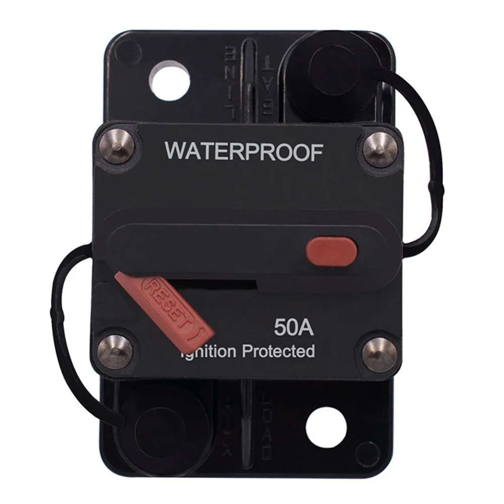 Optional 50 100 150 Amp Car Automotive Marine Boat Audio Circuit Breaker with Manual Reset 12V- 42VDC Waterproof #276918 | Автомобили и