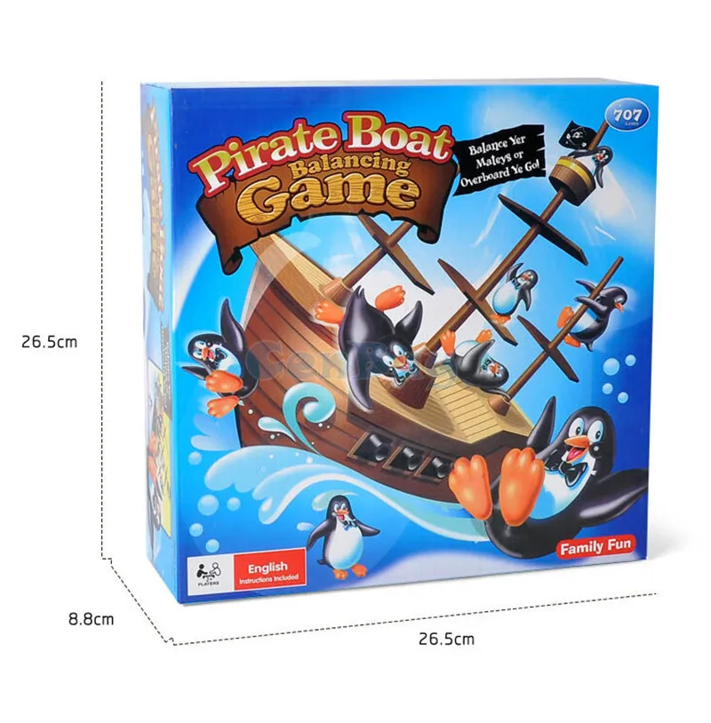 Забавная Вечеринка Пиратская лодка балансирующая игра Пингвины баланс