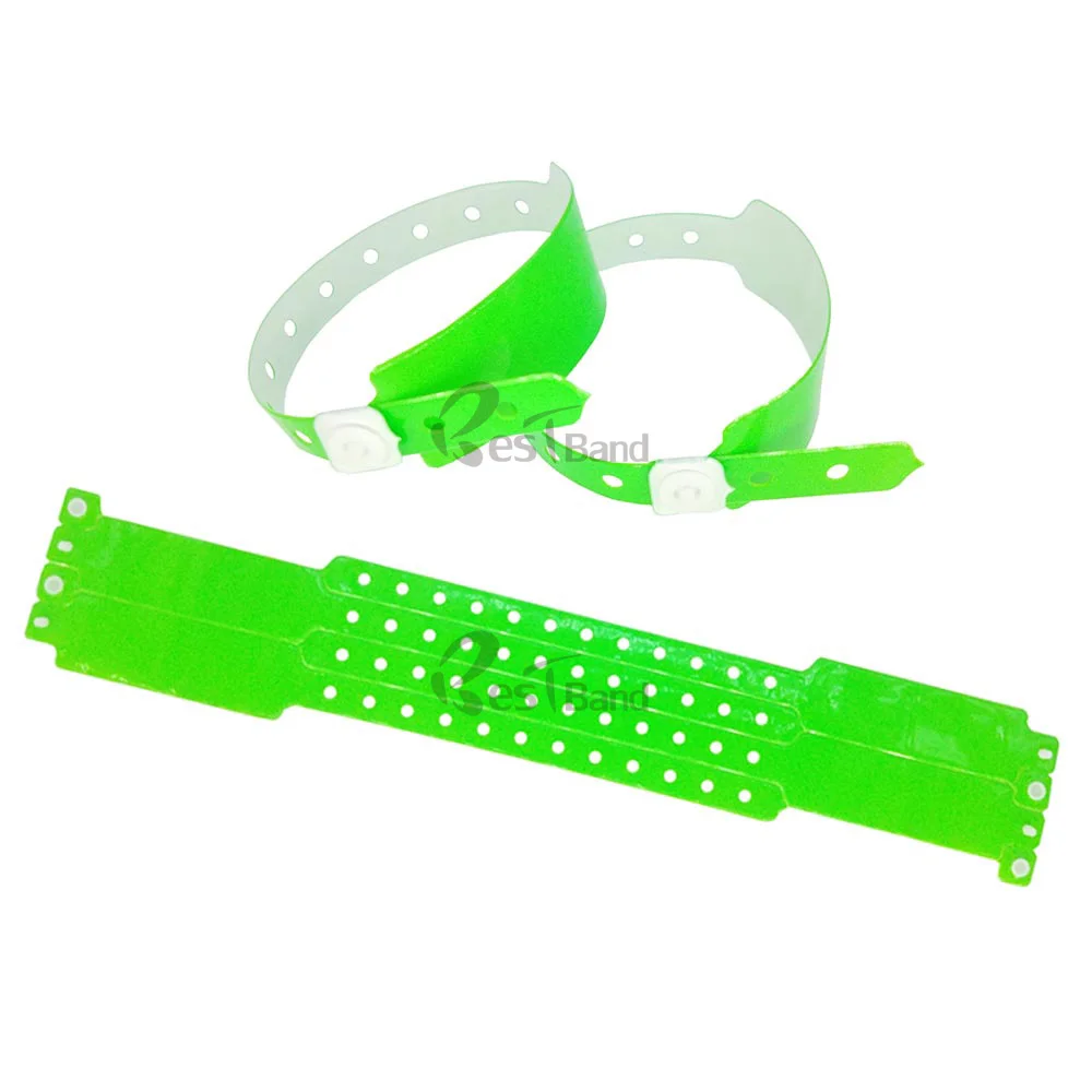Neon Green 50 шт. неоновые желтые виниловые ID браслеты распродажа модные одноразовые ПВХ фестиваль браслет дешевые события виниловые браслеты для билетов - Цвет: Neon Green