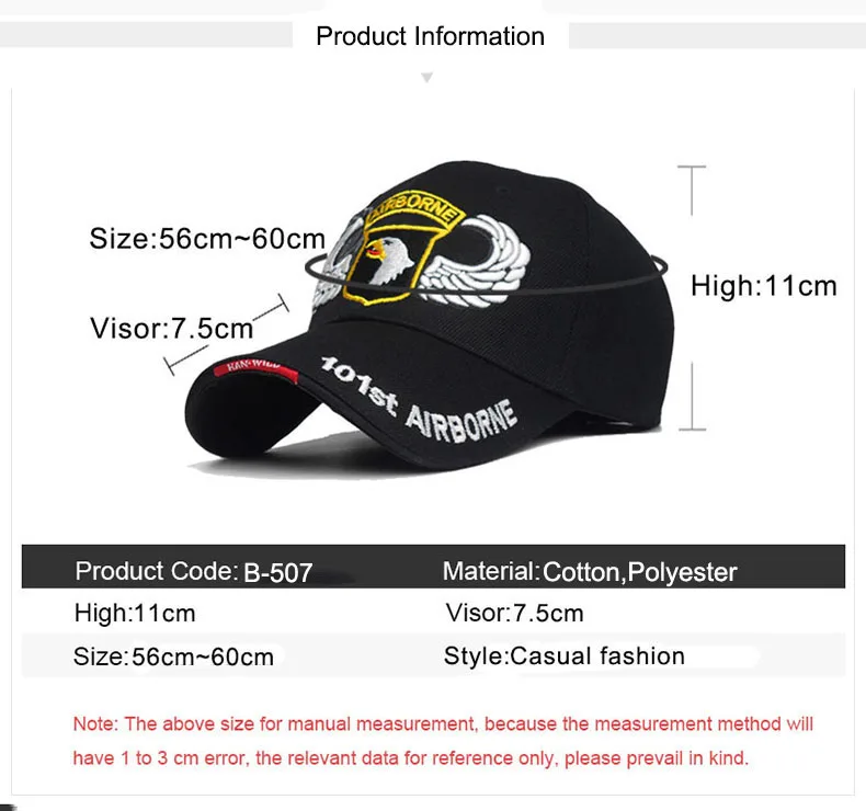 101st Airborne Division мужская бейсбольная Кепка s US Army Snapback шапки AIR FOREC Спортивная тактическая Кепка папа шляпа 5 Панель Кость