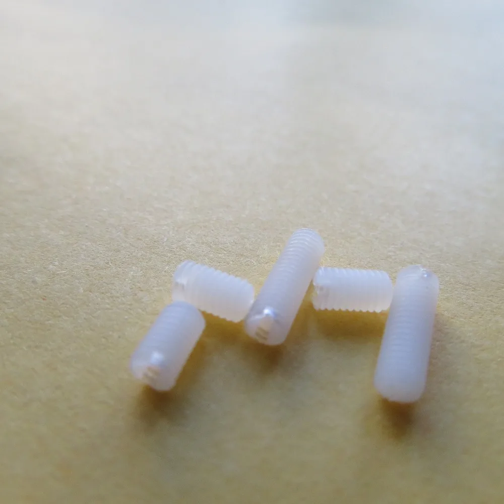 100 шт. M3 нейлоновый пластиковый круглый Безголовый винт резьба болт стойка