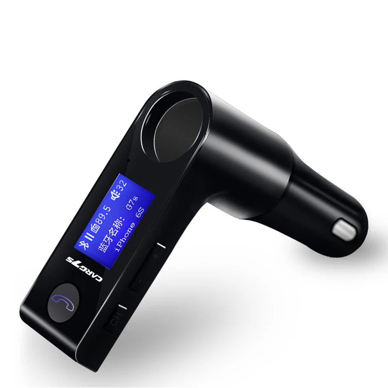 Черный Автомобильный прикуриватель MP3 Bluetooth передатчик приемник громкой связи двойной USB Bluetooth плеер Aux передатчик автомобильное зарядное устройство G7S - Название цвета: Черный