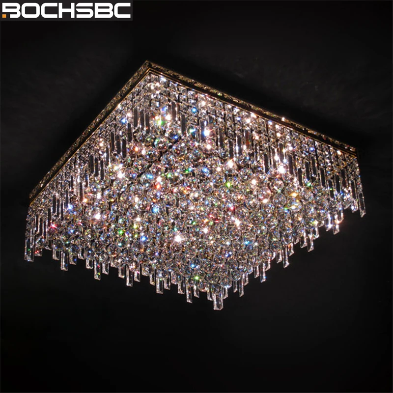 Хрустальные квадратные хрустальные потолочные люстры BOCHSBC K9 для гостиной