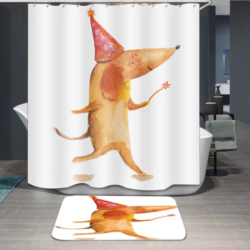 Водонепроницаемая занавеска для душа с принтом цифр Полиэстеровая ткань