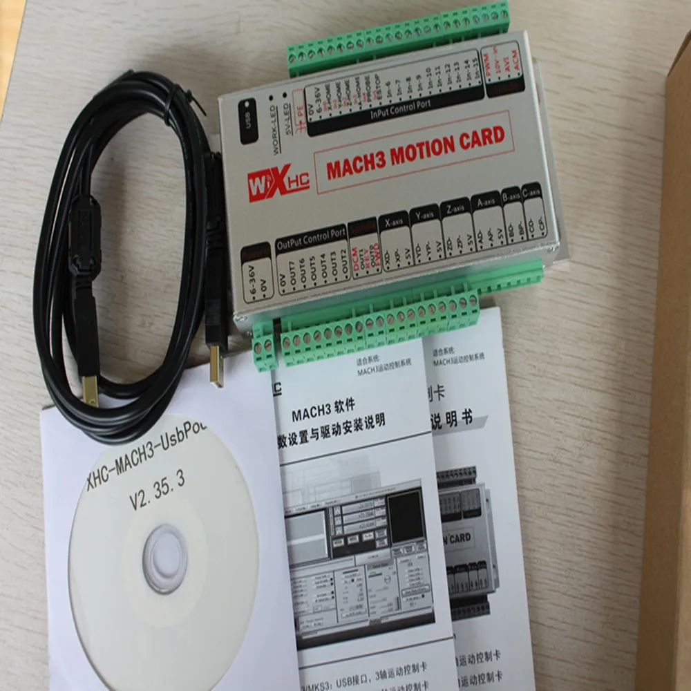 XHC cnc kit 4 axis mach3 usb контроллер motion card|motion control cardusb card |