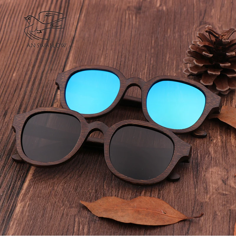 

Lunettes de soleil cologiques pour hommes, lunettes de soleil en bambou naturel essentiel au voyage