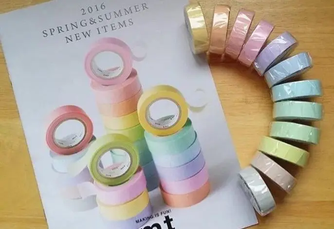 MT сплошная лента для маскировки пастельный цвет японский Васи 12 цветов s |
