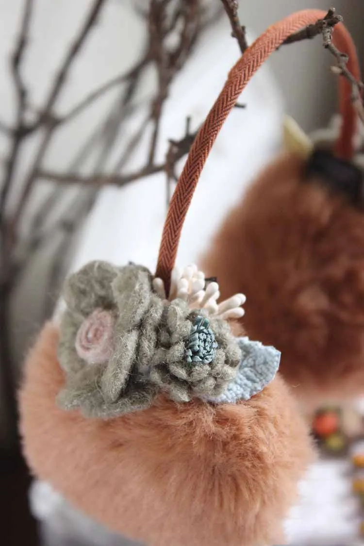 Новинка 1 шт. зимние наушники в виде цветов коричневые для кукол Blyth Holala 1/6