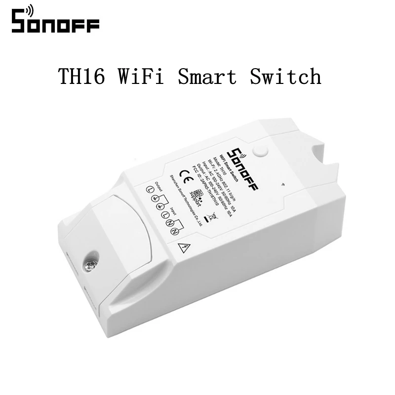 TH16 Switch SONOFF умный дом Комплект беспроводной WiFi Температура Влажность 4CH умный переключатель человеческого тела датчик движения пульт дистанционного управления Замена - Цвет: TH16 Switch