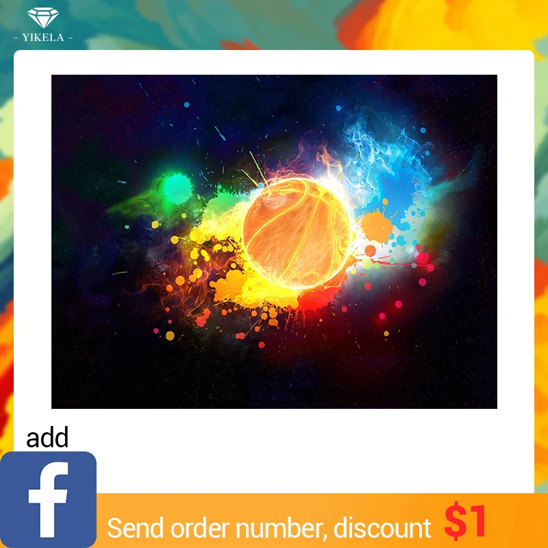 5D DIY полный квадратный сверло яркий баскетбольный Алмаз Картина Вышивка крестом