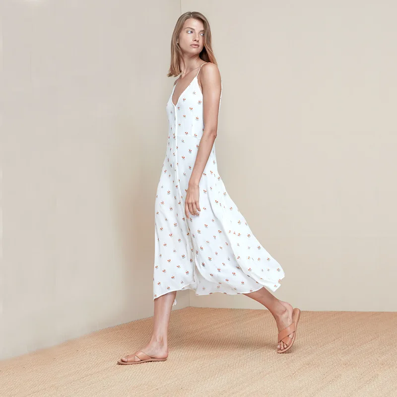 2019 Летнее белое платье Женское Vestidos до середины икры пляжное длинное винтажное