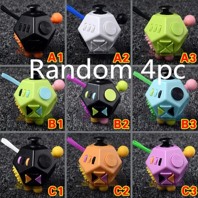 ramdom 4pc Антистрессовый куб, игрушки для офиса, движение пальцев, кости, тревога, головоломка, креативные игрушки для снятия стресса, игрушки для взрослых-40 - Цвет: ramdom 4pc