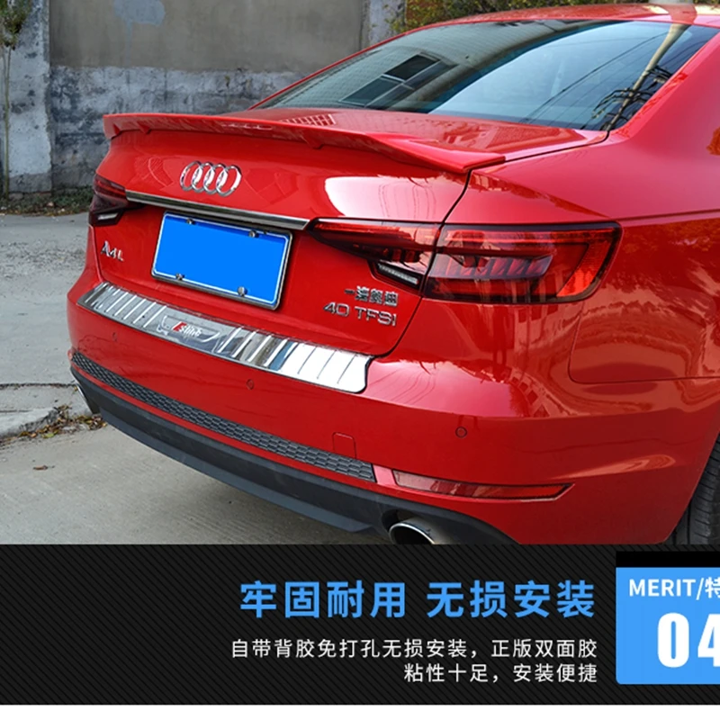 Задний спойлер для Audi A4L из АБС-пластика с лакированным праймером стиль a4 2017 2018 TRD |