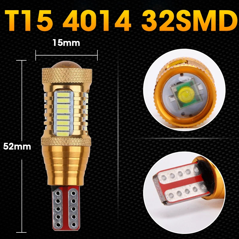 Hlxg 1 шт. T15 Led W5W Автомобильная сигнальная лампа стоп сигнал заднего хода 12 в 6000 К