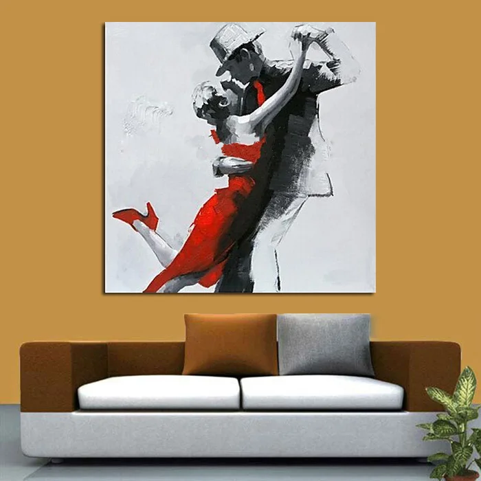 Абстрактные настенные картины ручной росписи абстрактные танцевальные