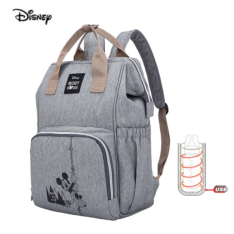 Новая детская сумка DISNEY для мам изолированная через плечо с USB-разъемом бутылок