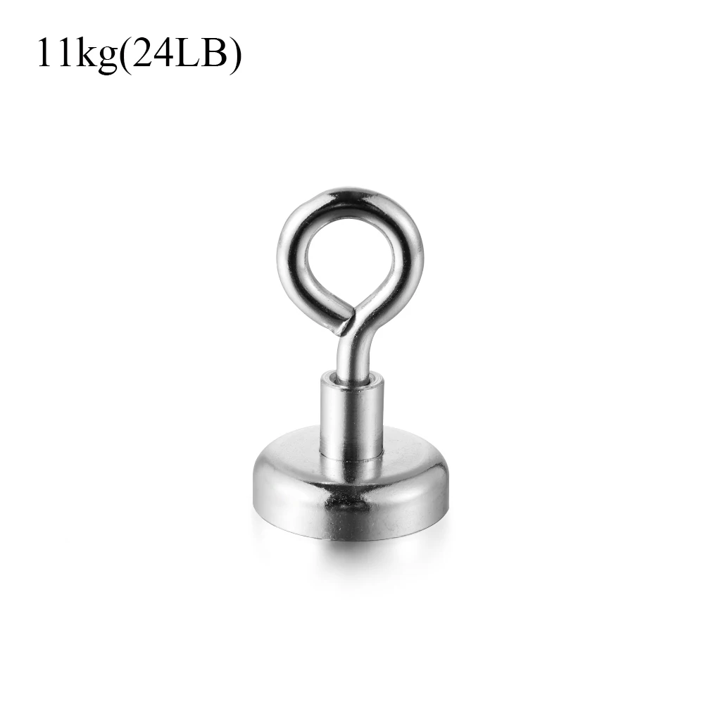 11kg(24LB) Магнитный Крючок, крючок, кольца, магнит, металл, прочный, для охоты, рыбалки, сильный, мощный, магнитный держатель, детектор, бытовой гаджет - Цвет: 11kg(24LB)
