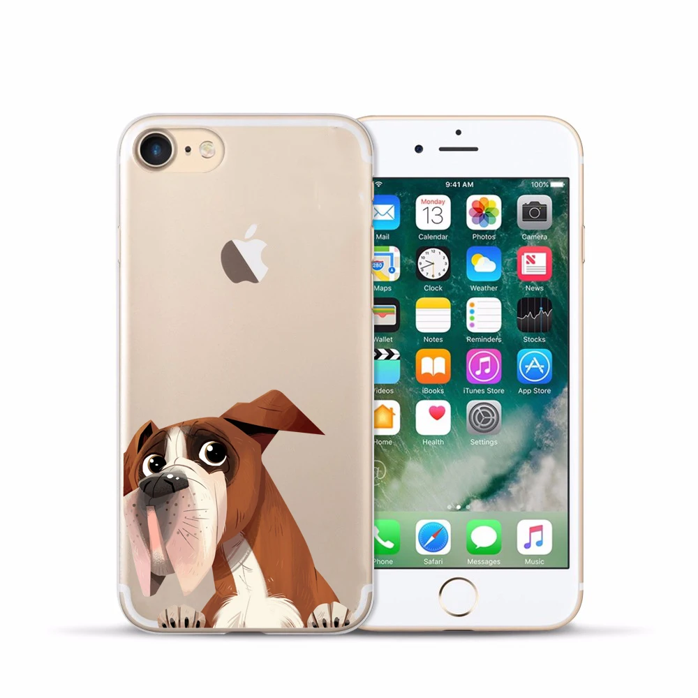 3 soft case Милый Французский бульдог Мягкий ТПУ гель прозрачный чехол для iPhone 6 s SE 5s 7 8 Plus X кристально прозрачный силиконовый чехол для телефона - Цвет: 3 soft case