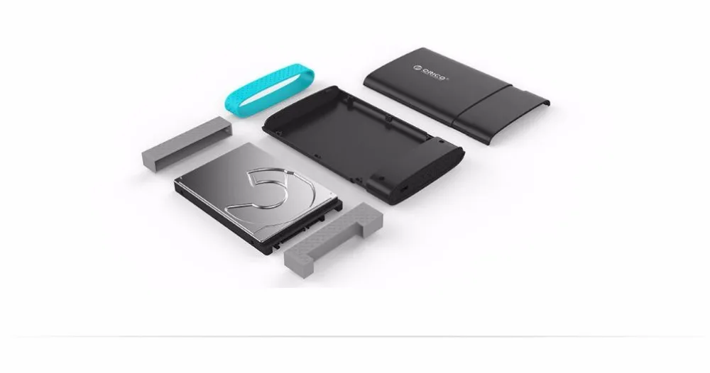 ORICO 2538C3 2,5 дюймов type-C мобильный жесткий диск коробка USB3.0 ноутбук бесплатные инструменты HDD корпус для SSD(не включая HDD