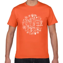 W265MT orange Физика математика химия футболки мужские креативные повседневные футболки мужские Забавные футболки хлопковые топы The Big Bang Theory Geek мужская одежда - Цвет: W265MT orange