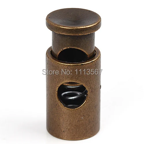 100 шт. состаренная бронза Пластиковый бочонок цилиндрический фиксатор тумблер