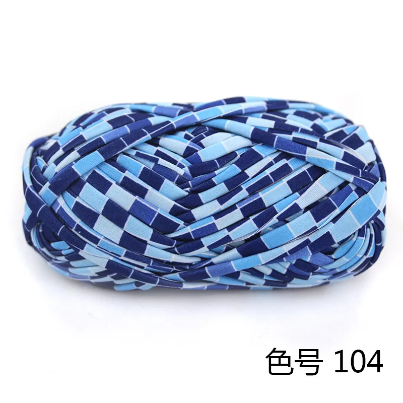 2 шт. DIY Вязание Шерсть креативная пряжа Экологичная 100 г Skein ручной работы Смешанная лента футболка пряжа для вязания крючком - Цвет: 104