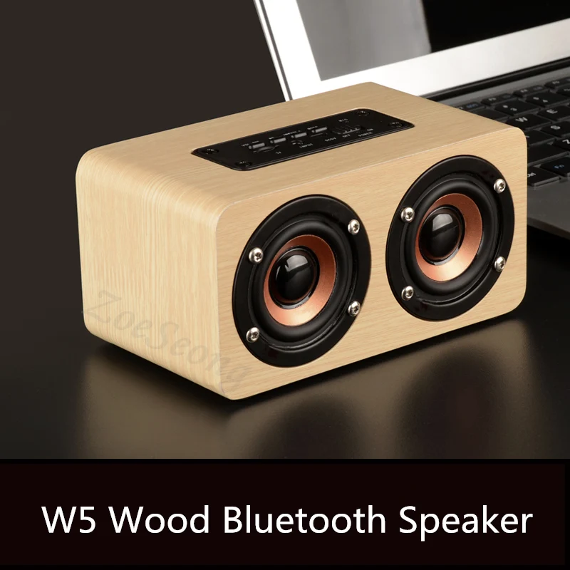Ретро деревянный беспроводной Bluetooth динамик 10 Вт Портативный hifi шок бас двойной Саундбар с Hands-free TF карта AUX для iPhone