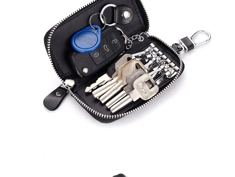 Мода унисекс натуральная кожа мужчины ключи держатель Keysmart кошелек многофункциональный ключница чехол для женщин