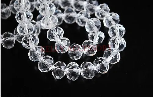 Оптовая продажа 140 шт./лот 8 мм прозрачные белые граненые хрустальные бусины Rondelle