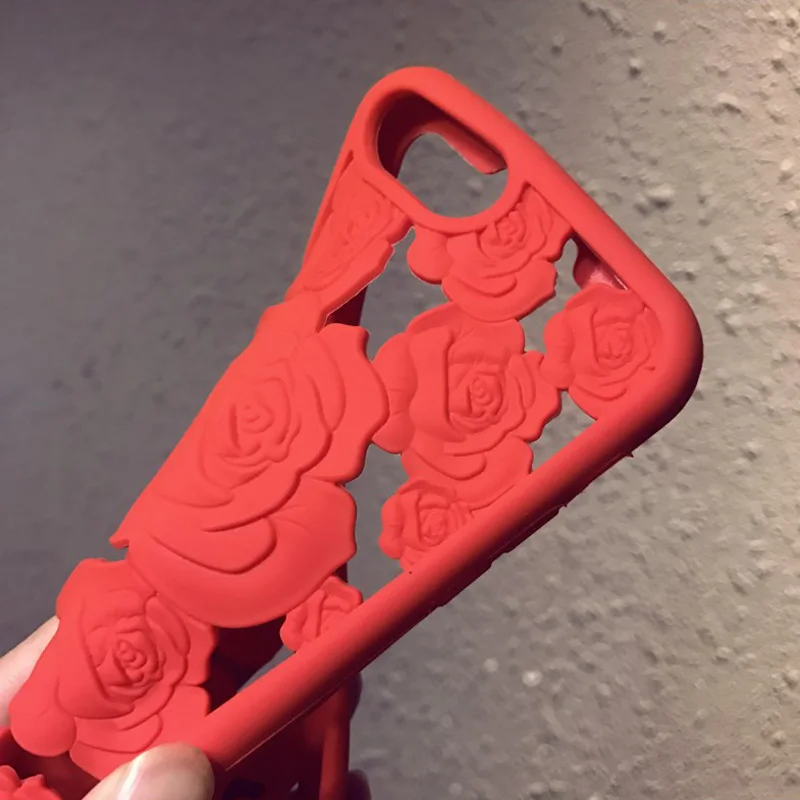 3D красивые розы чехол для iPhone 6 6s 7 8 Plus X Силиконовый телефона|Бамперы| |