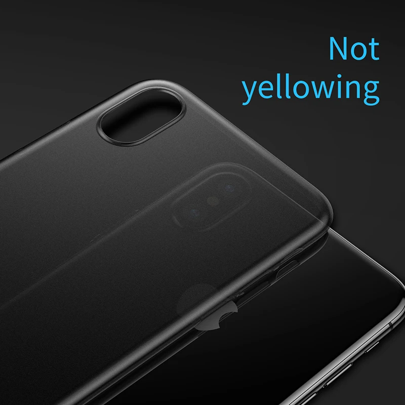 Baseus Luxury Ultra Thin Phone Case for iPhone X Slim Frosted Cover Transparent Smooth Back For Fundas |