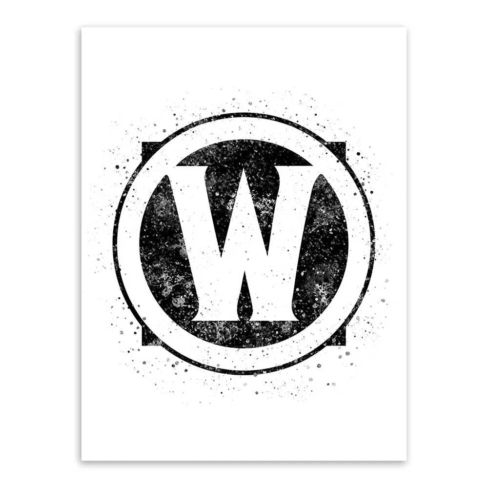 2 HAOCHU World of Warcraft картина акварельный холщовый фон художественный принт Настенная картина Гостиная Ресторан украшение коридора - Цвет: 2